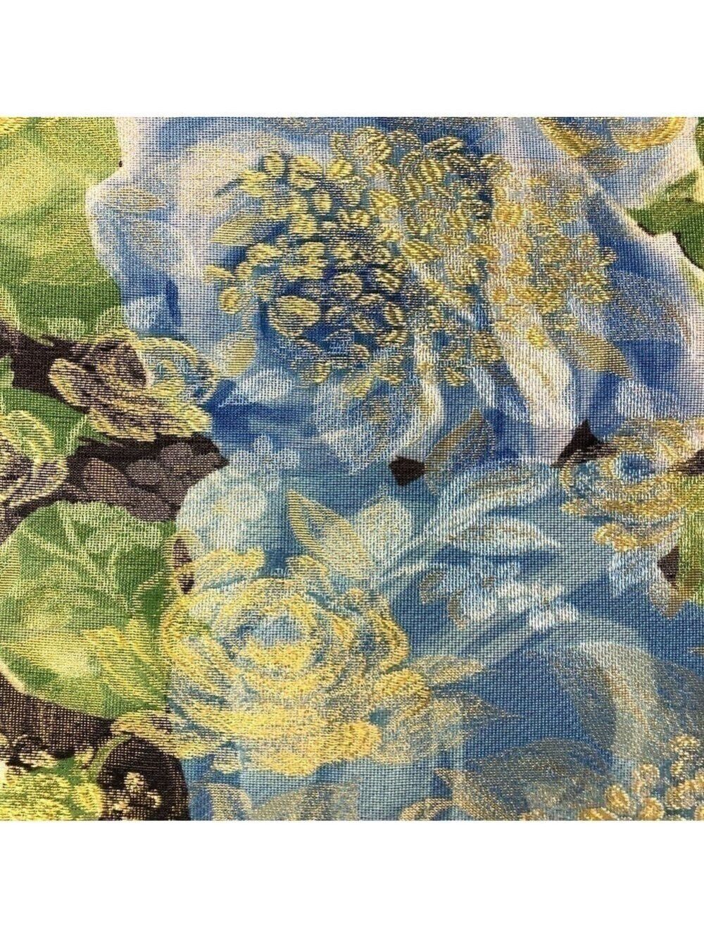 MONDI Vintage pencil skirt  green rose jacquard floral print Size 42 Size 12ish - Picture 13 of 13
